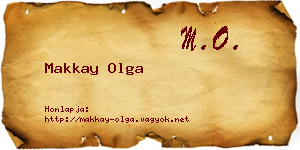 Makkay Olga névjegykártya