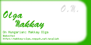 olga makkay business card